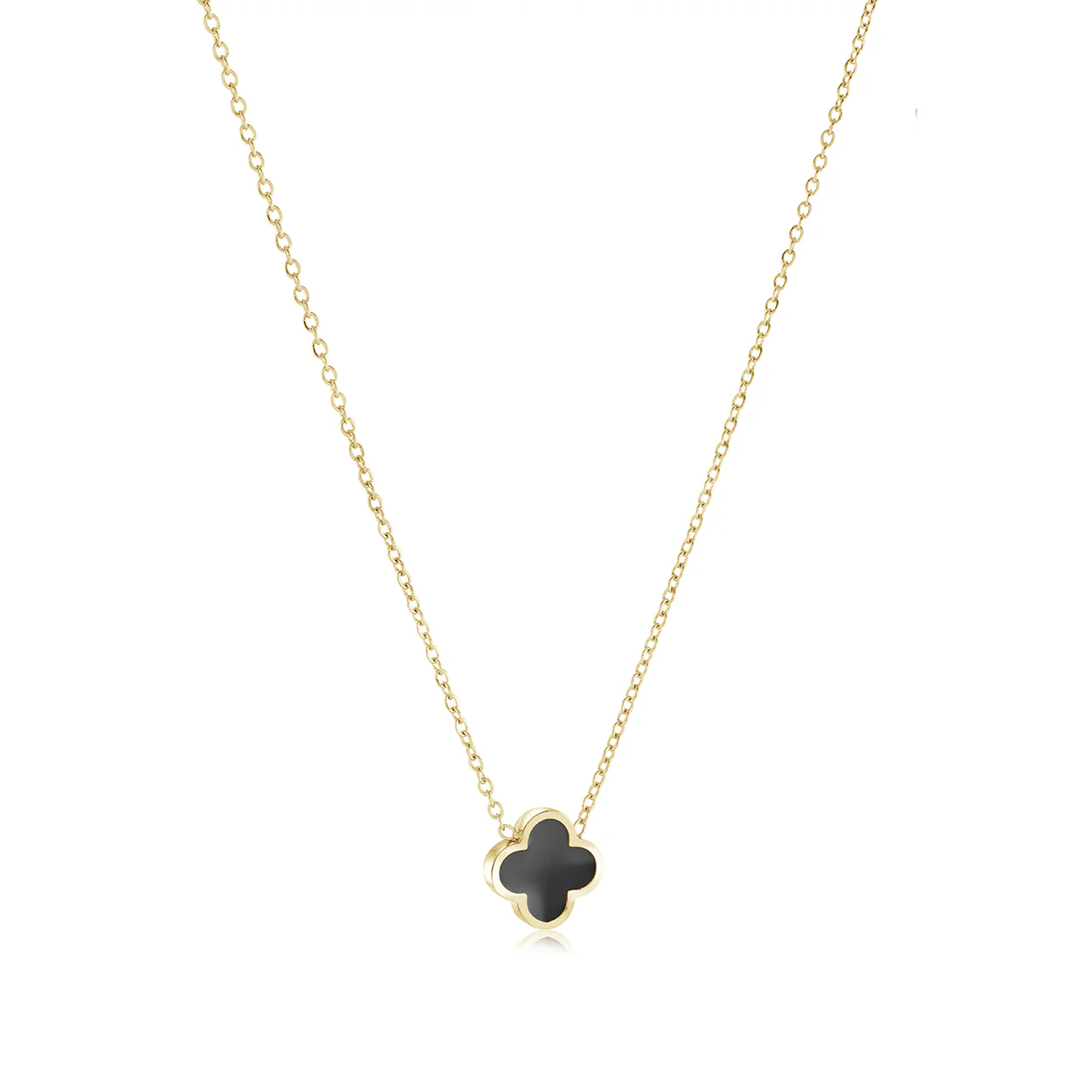 10mm Color-Enamel Lucky-Clover Necklace - Image 3
