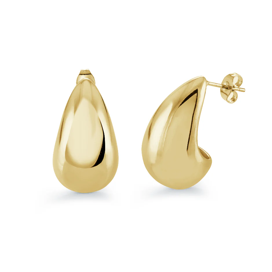 26mm Large Puff Drop Earrings - Image 2