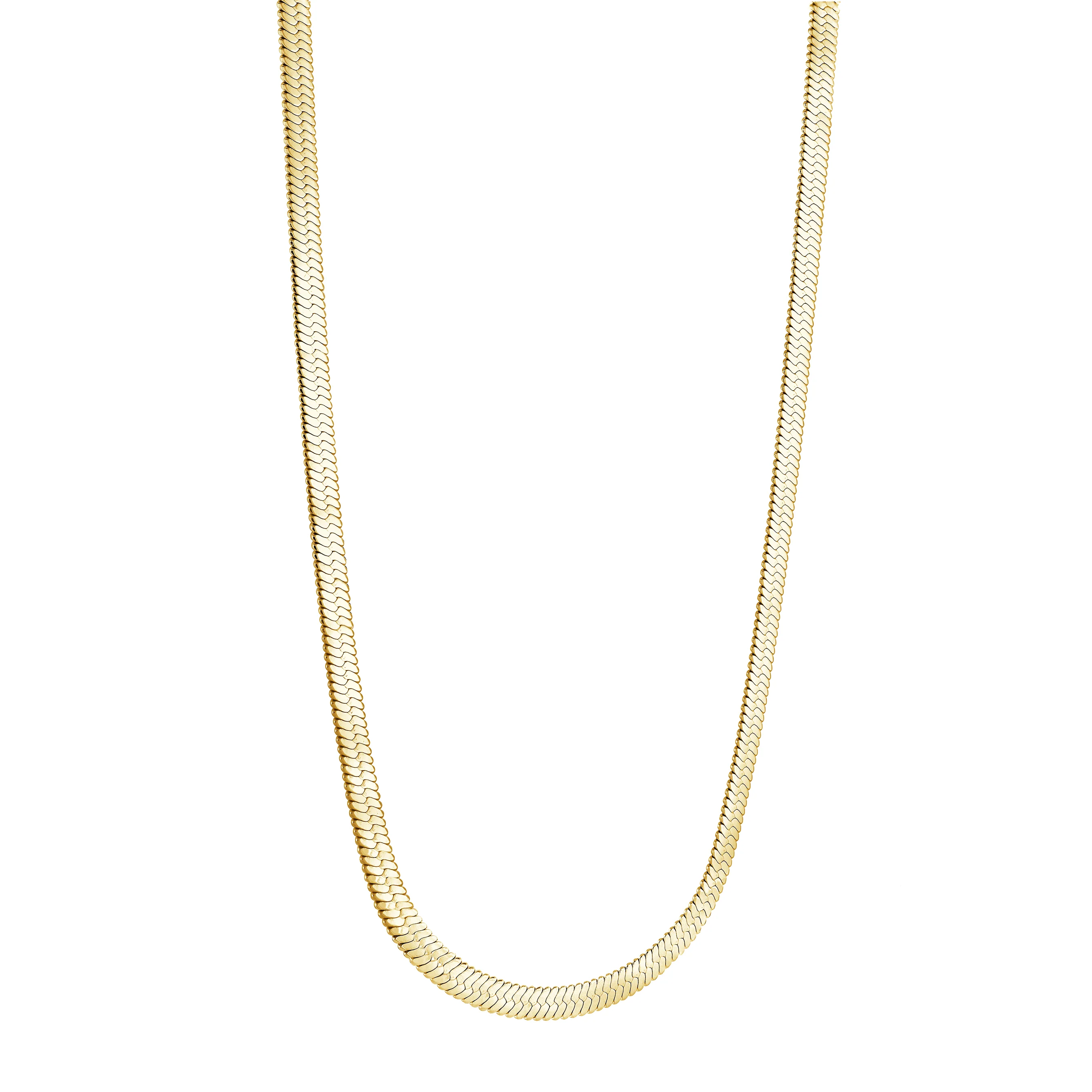 4mm Herringbone Chain Necklace - Image 2