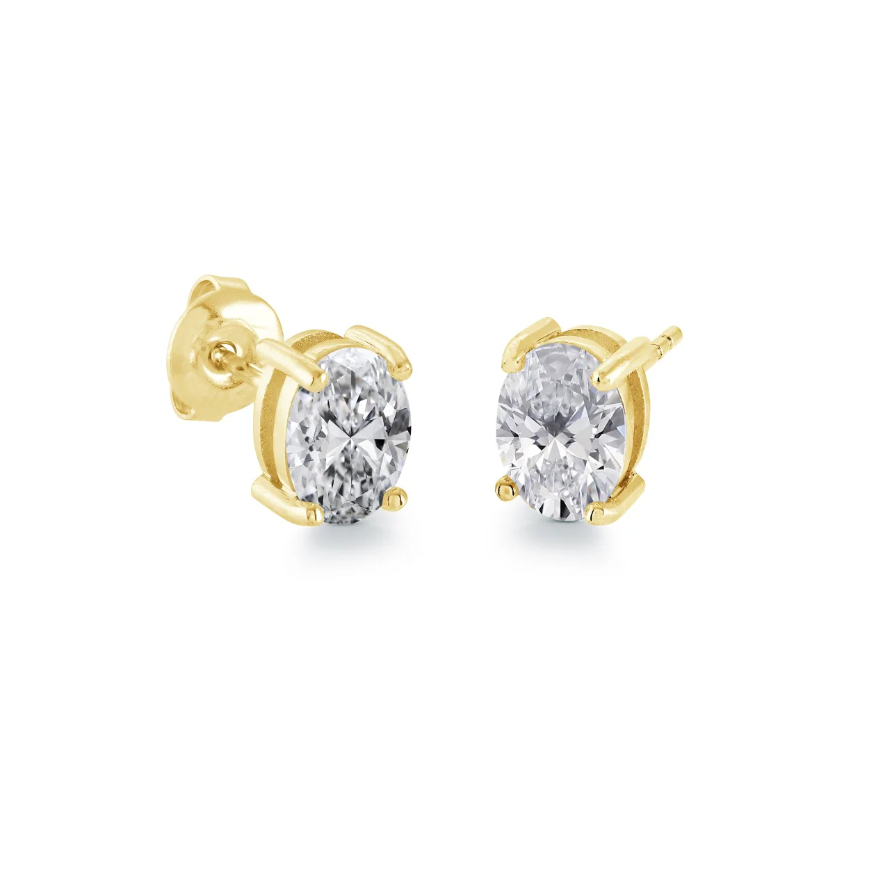 6mm Oval-Cz Studs - Image 2