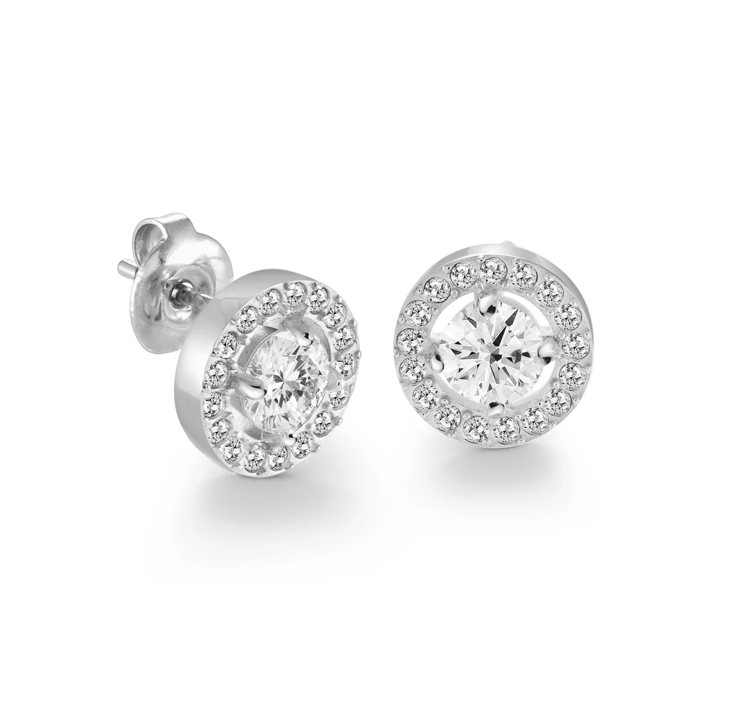 8.5mm Circle-Cz Halo Studs