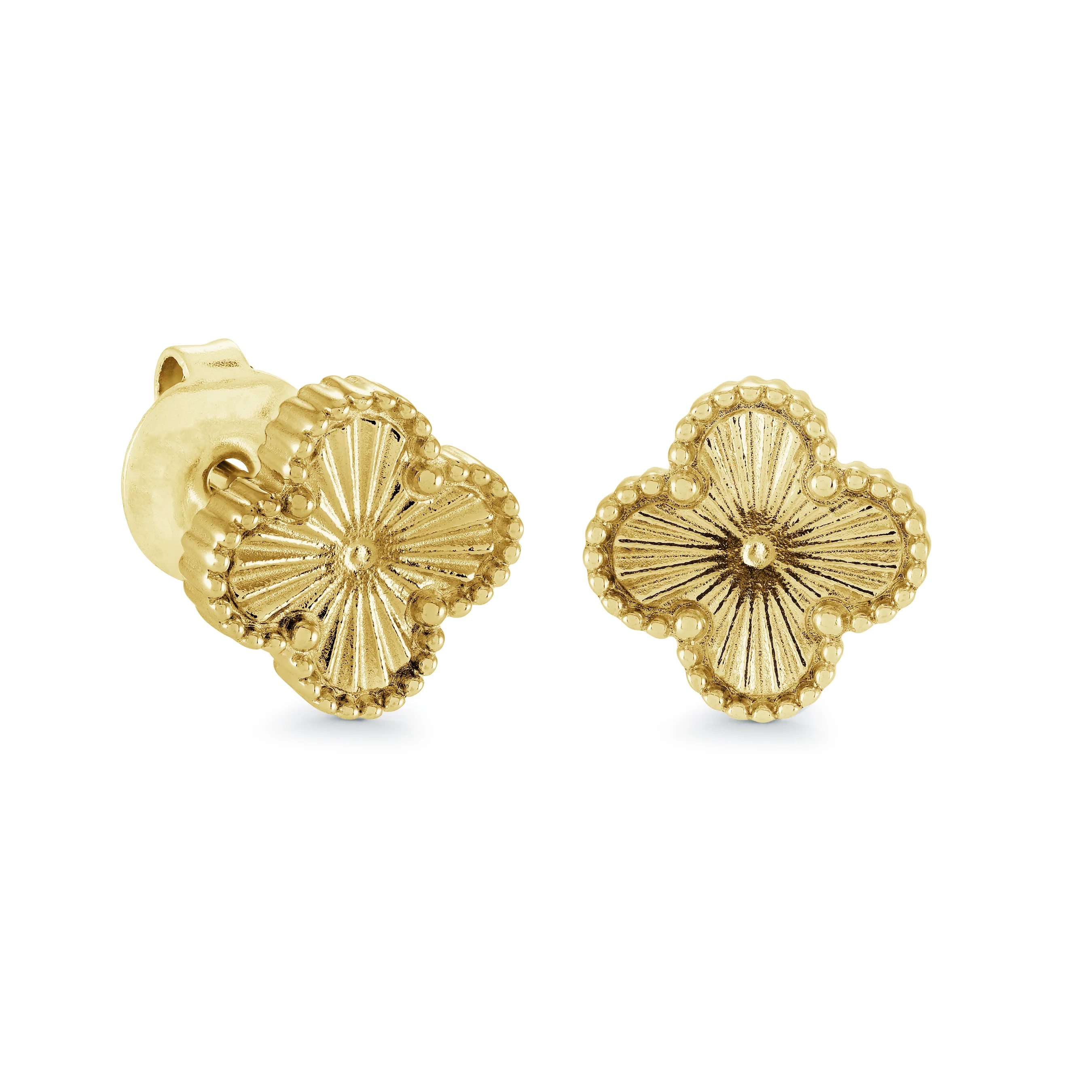 9mm Lucky-Clover Stud Earrings - Image 2