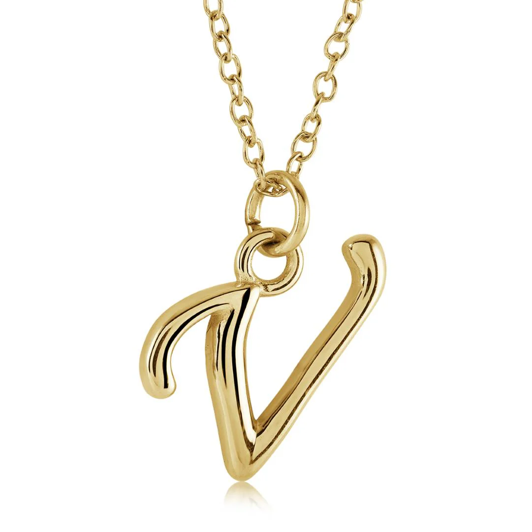 Cursive Initial Necklace - Image 44