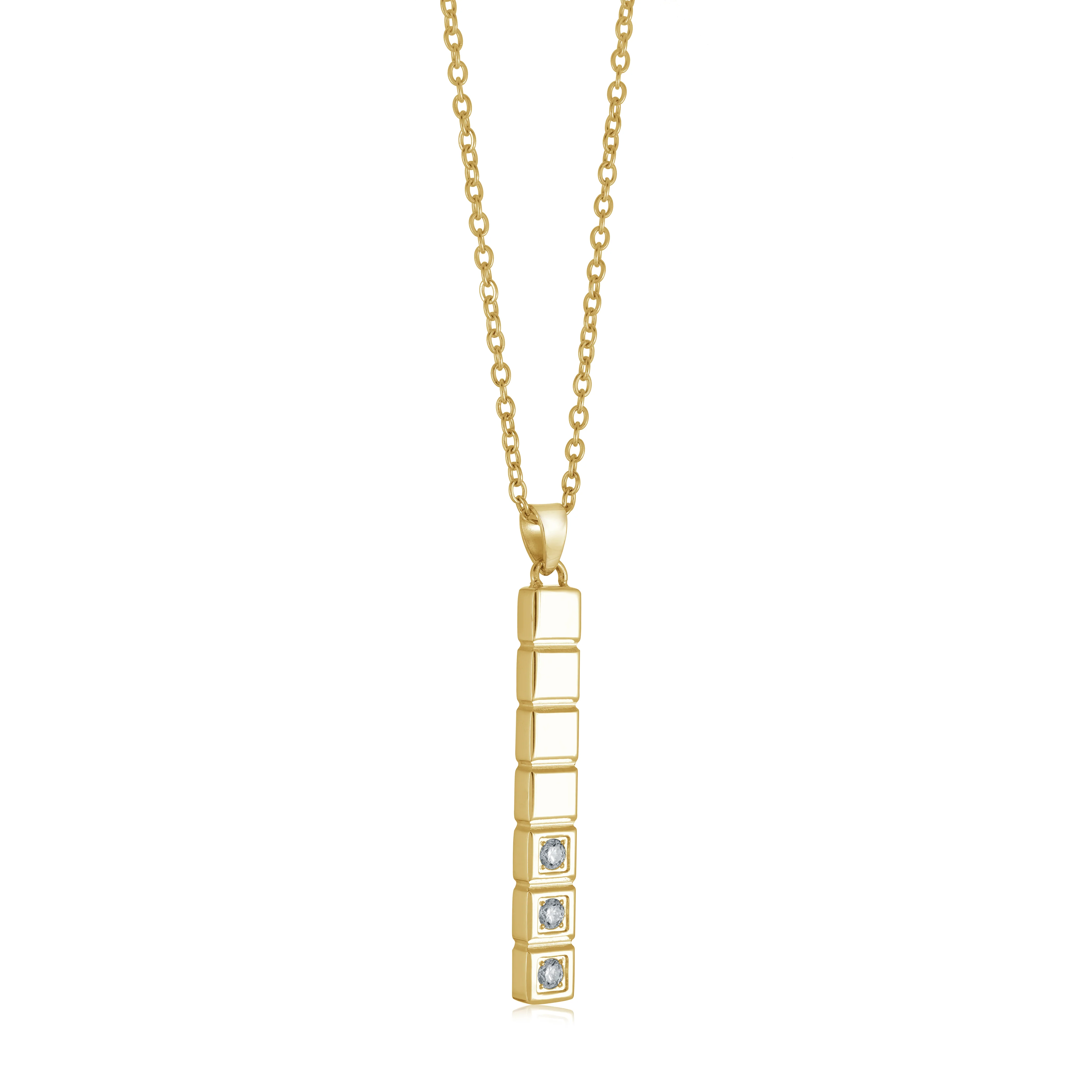 Cz Quadrant Necklace - Image 2