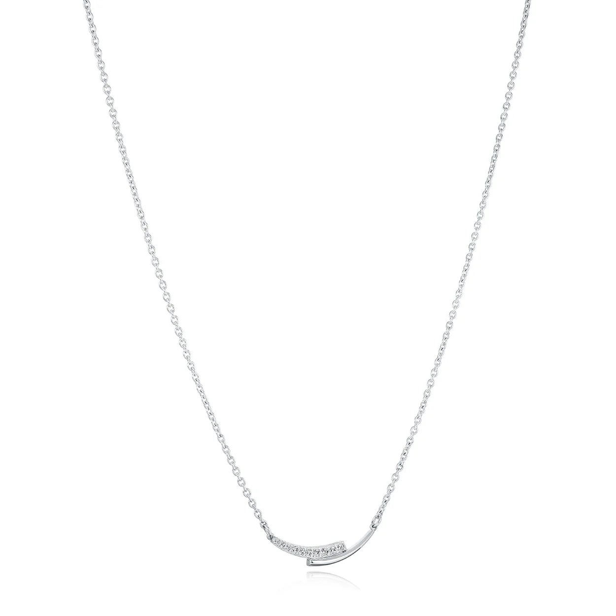 Cz Swoop Necklace