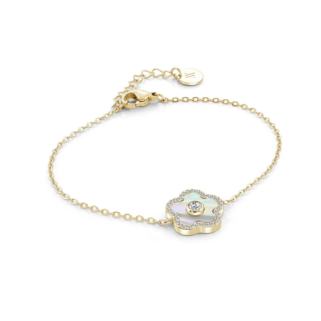 Mother of Pearl Lucky-Clover Bracelet - Image 2