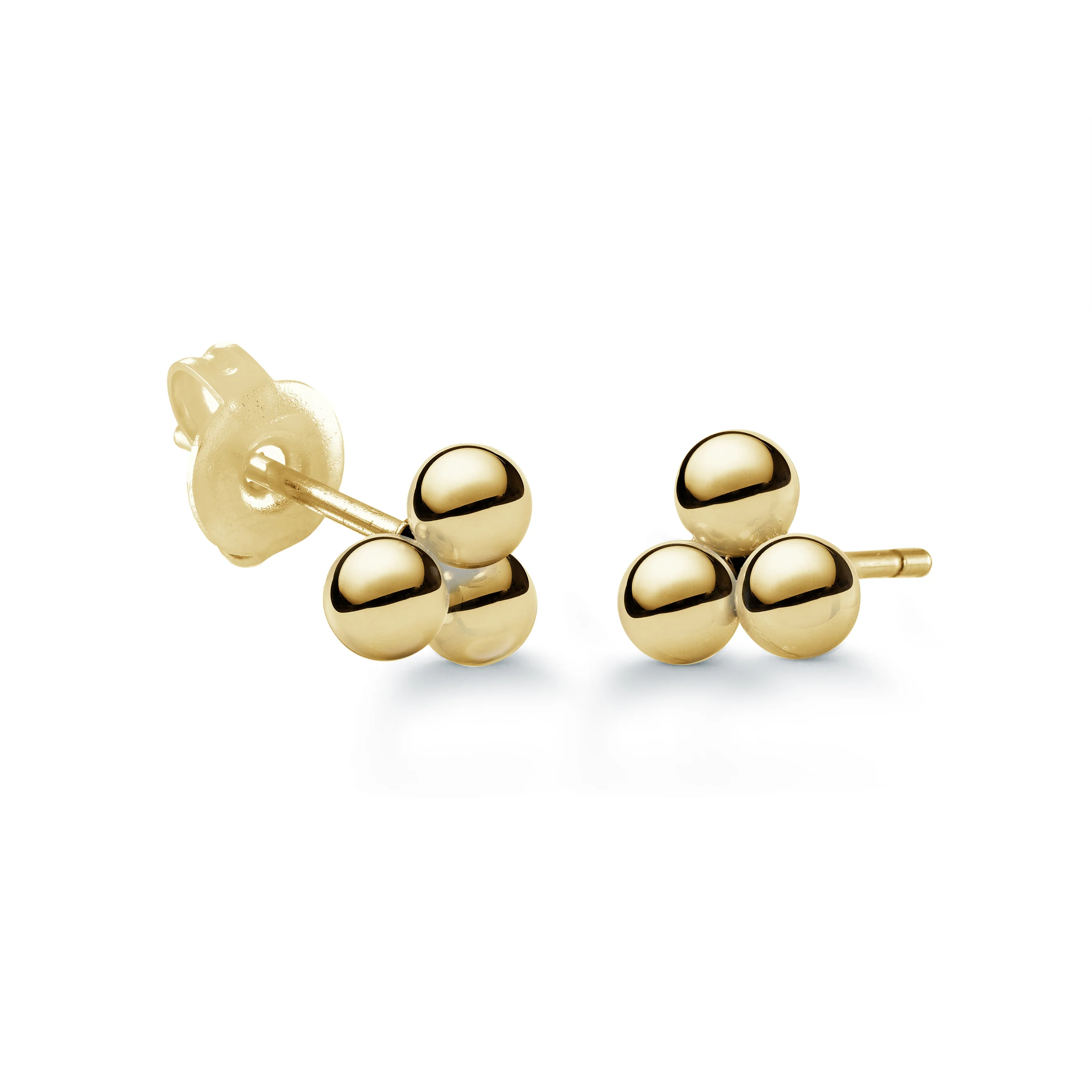 Tri-Ball Stud Earrings - Image 2